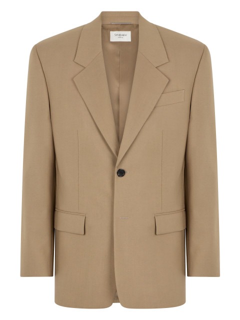 Single-breasted wool blazer