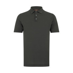 Slim fit polo shirt with short sleeves