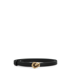 Knot belt in leather