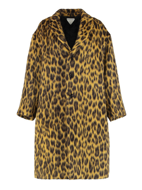 Leopard print oversized coat