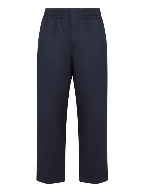 Silk and cotton twill trousers