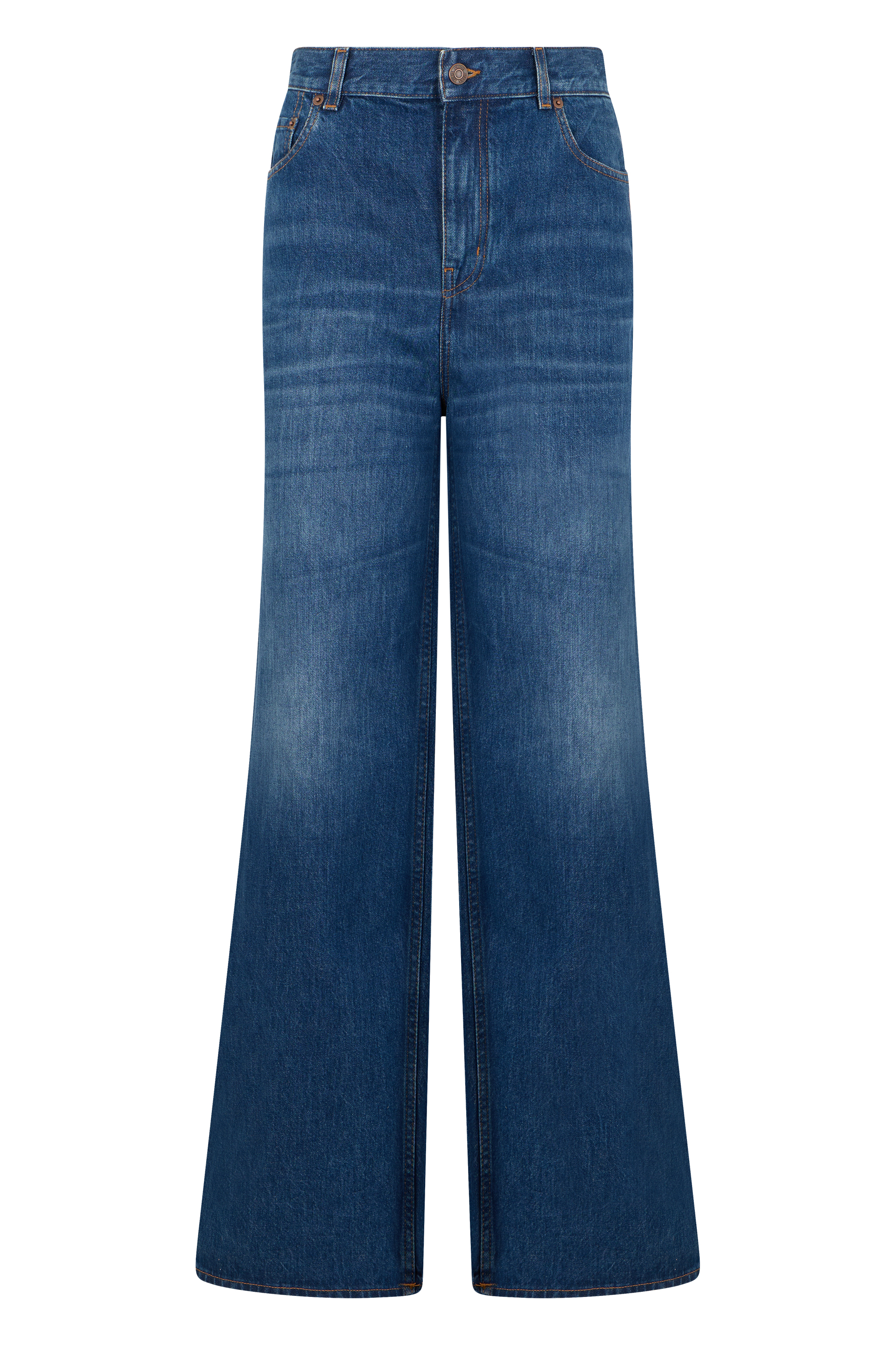 Bell-bottom jeans in cotton