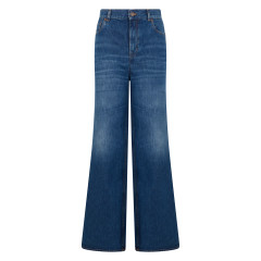 Bell-bottom jeans in cotton