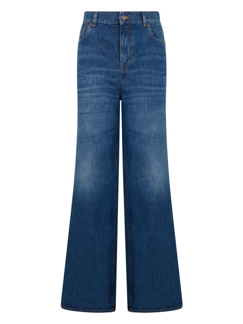 Bell-bottom jeans in cotton