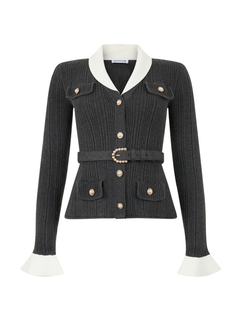 Ribbed knit cardigan
