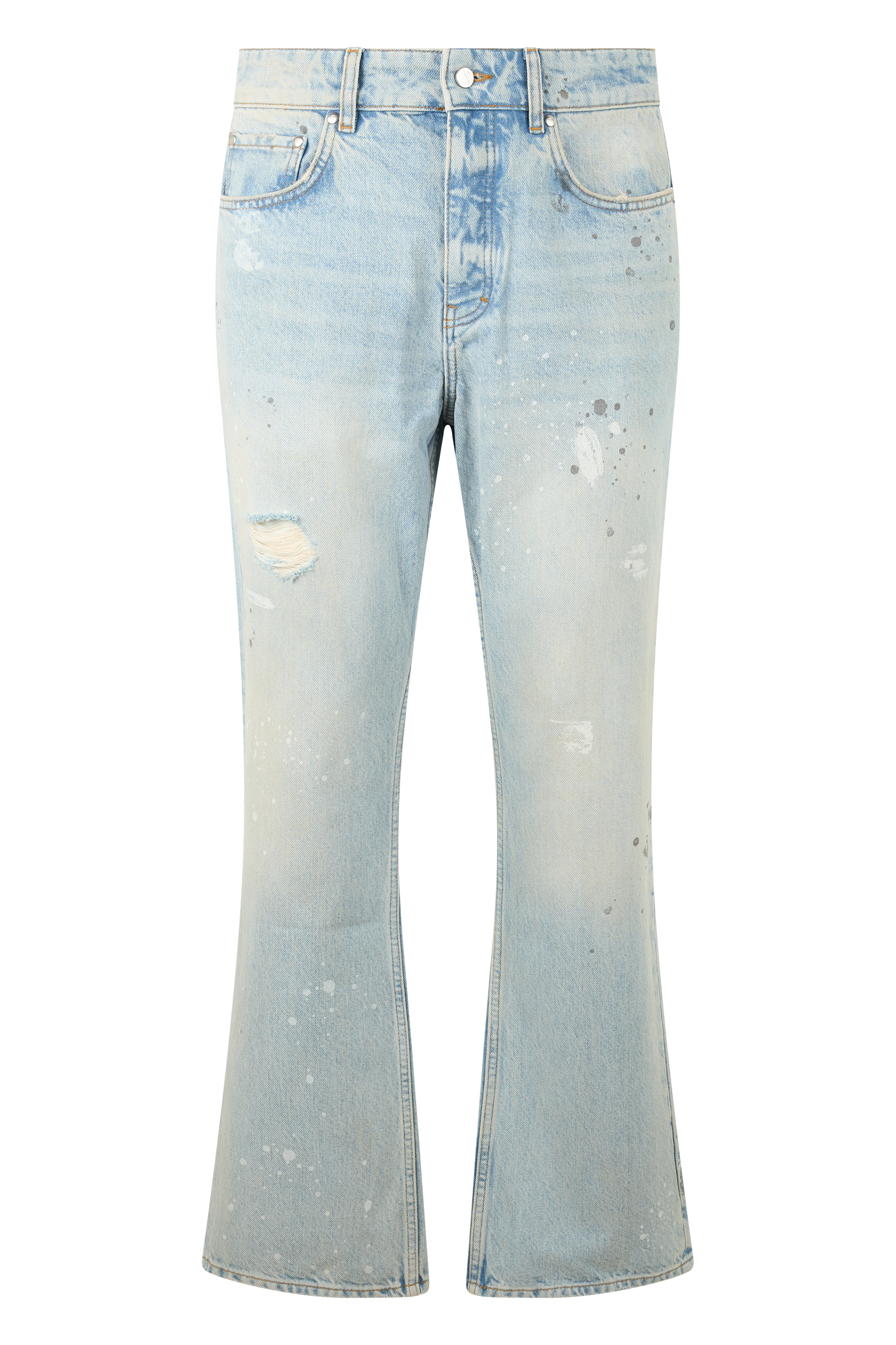 Cotton bell-bottom jeans