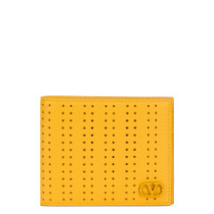 Perforated leather wallet