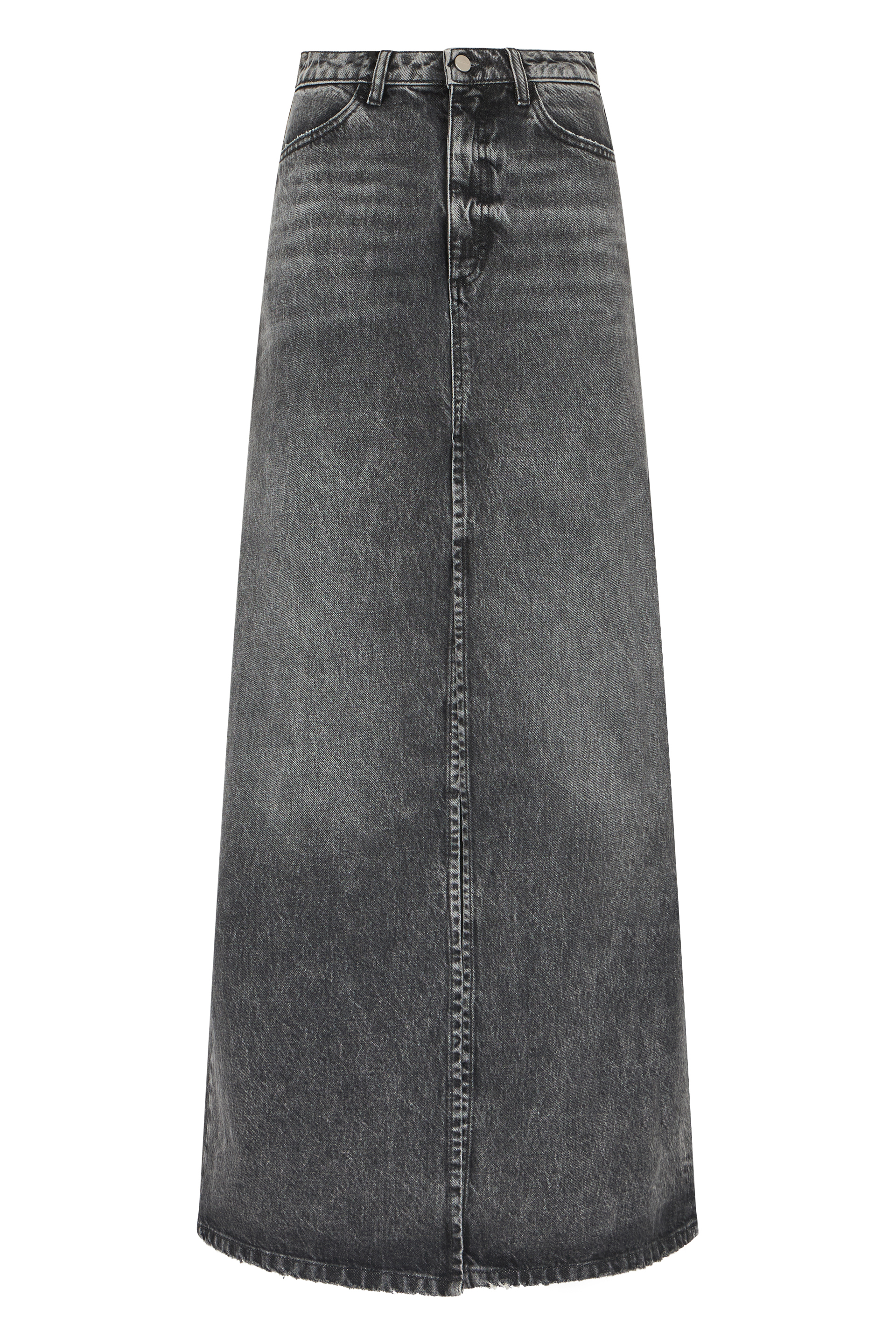 Long denim skirt