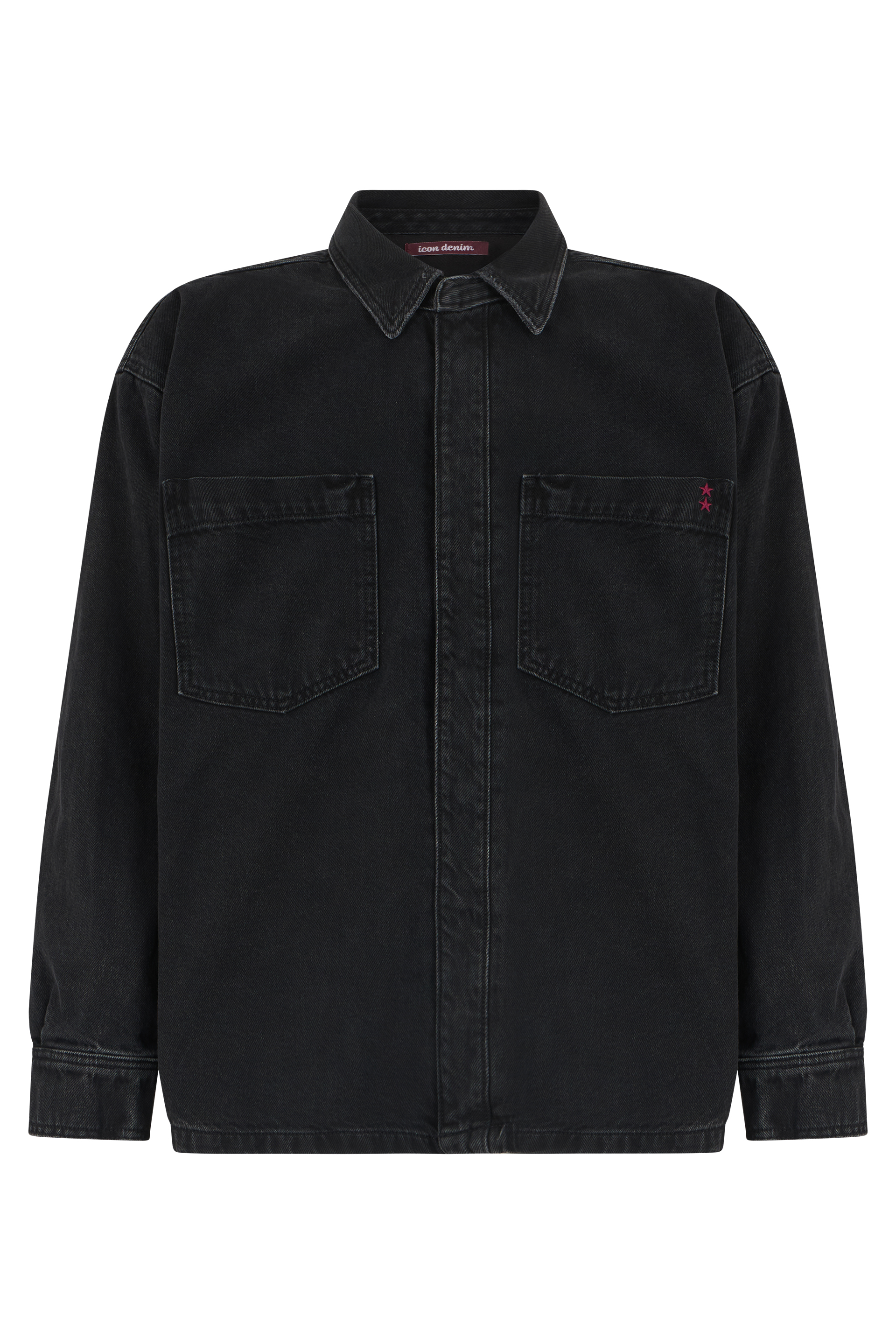 Oversized denim shirt made of cotton