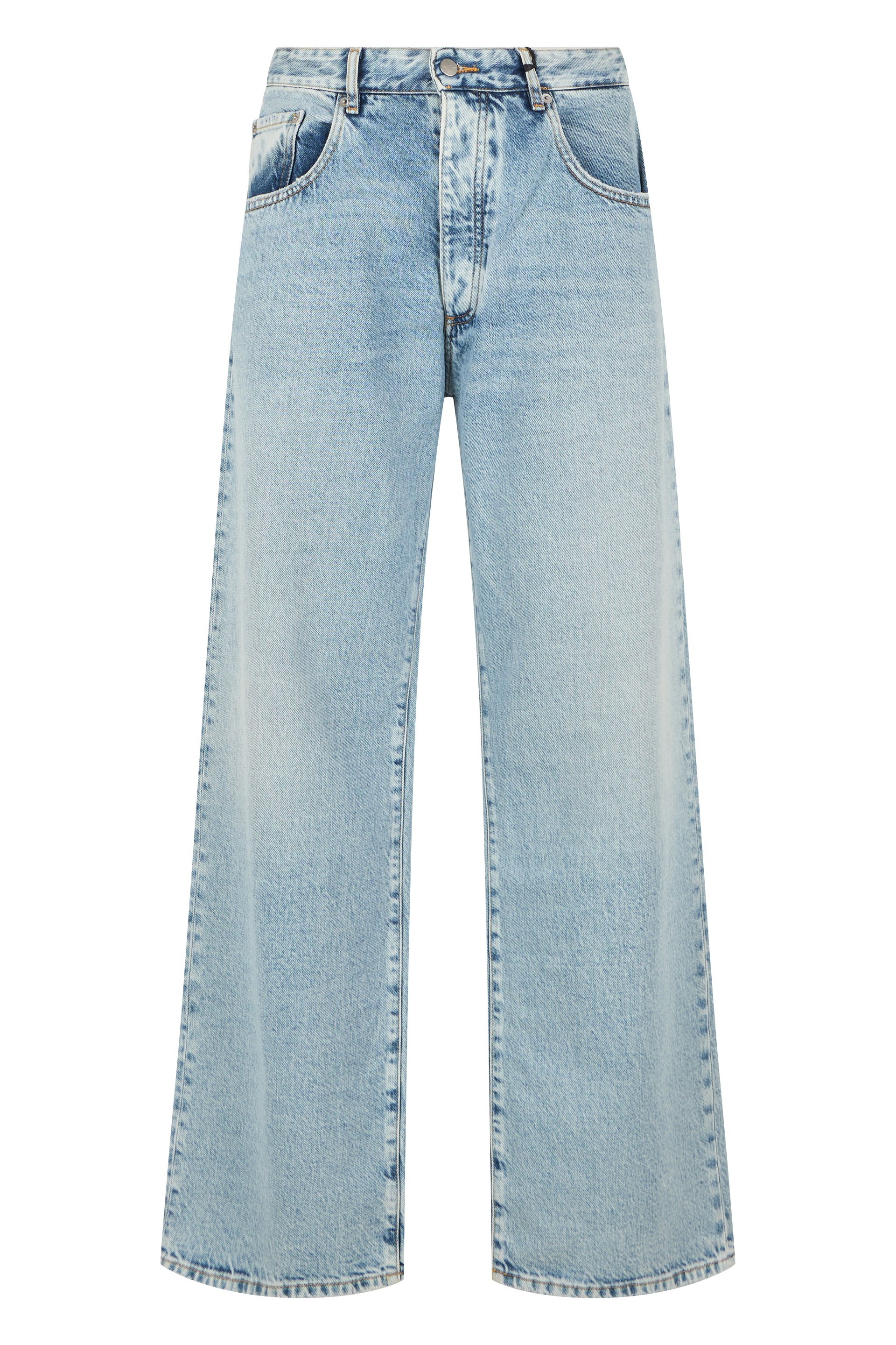 Wide leg jeans in denim cotton