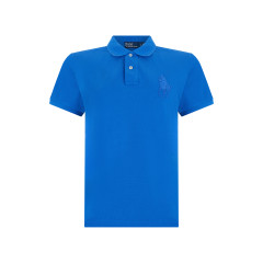 Cotton polo with logo
