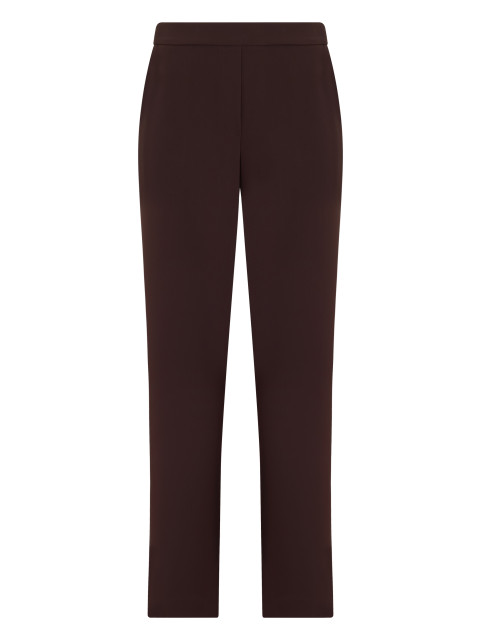 Elegant straight pants with elastic waistband