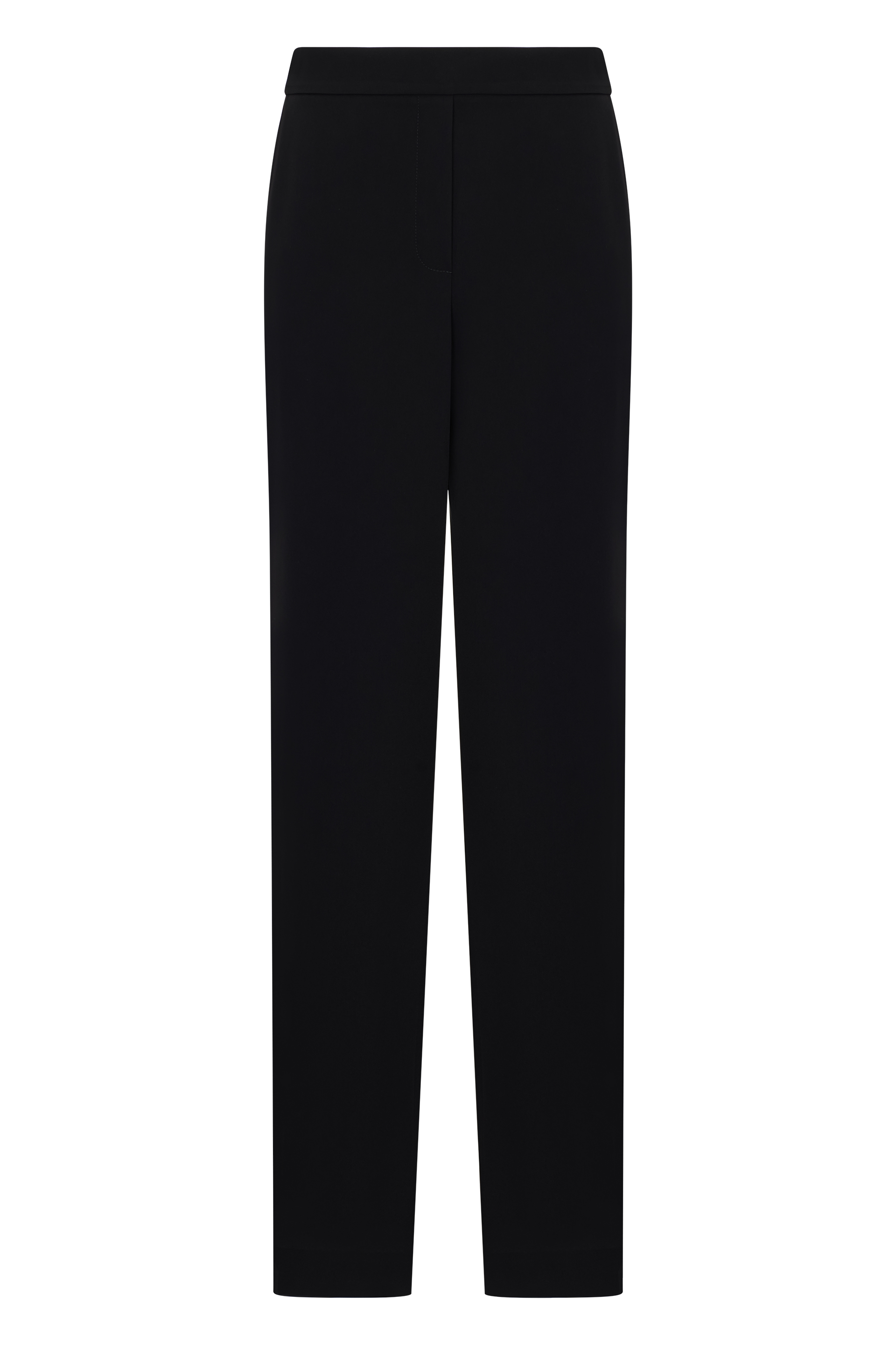 Straight leg pants with elastic waistband