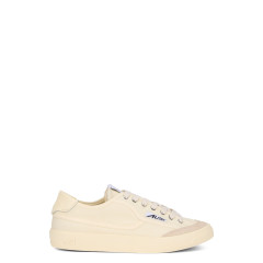 Canvas sneakers with leather inserts