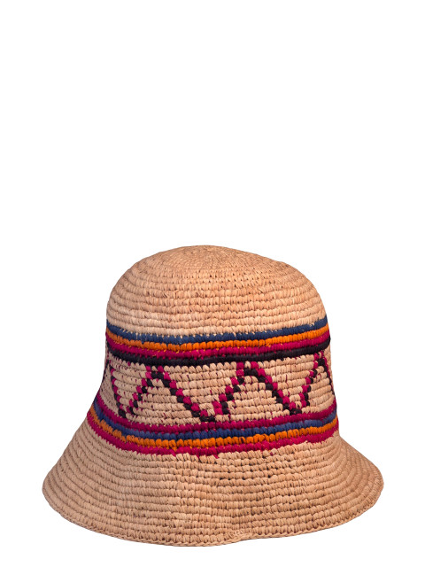 Bucket hat with geometric pattern