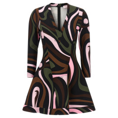 [Emilio Pucci] Long sleeve dress FW26 6UJG866U766004