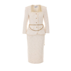 [SELF PORTRAIT] Long sleeve dress FW26 059MACREAM