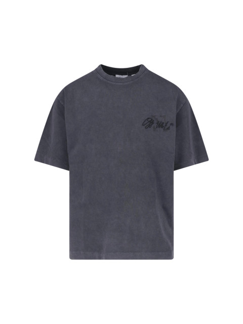 [Off-White] T-shirts Short Sleeve FW26 44MAA120F26J00I001VINTAGE BLACK
