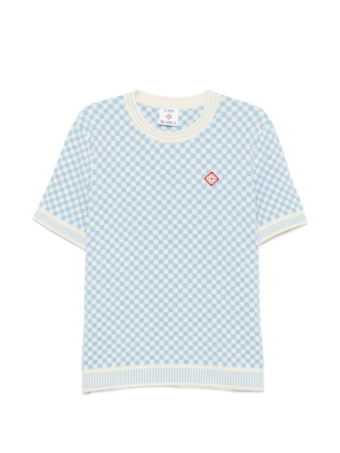 [Casablanca] T-shirts Short Sleeve FW26 AW26-KW-1472 01 BLUWH