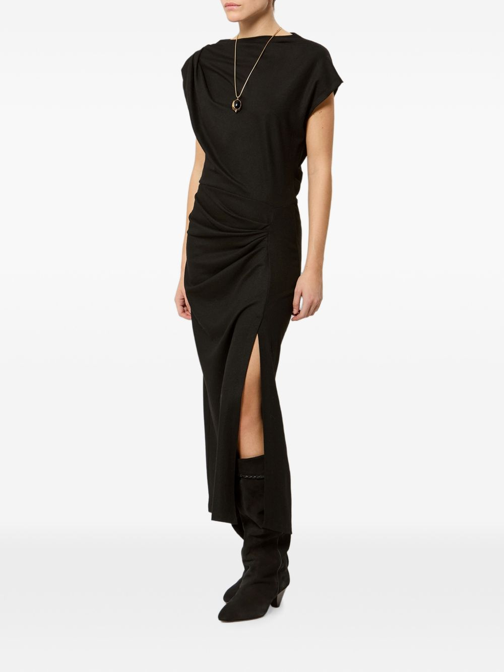 [Marant Etoile] Sleeveless dress FW26 RO0260FD D3K05E 01BK