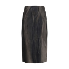 미디 가죽 스커트