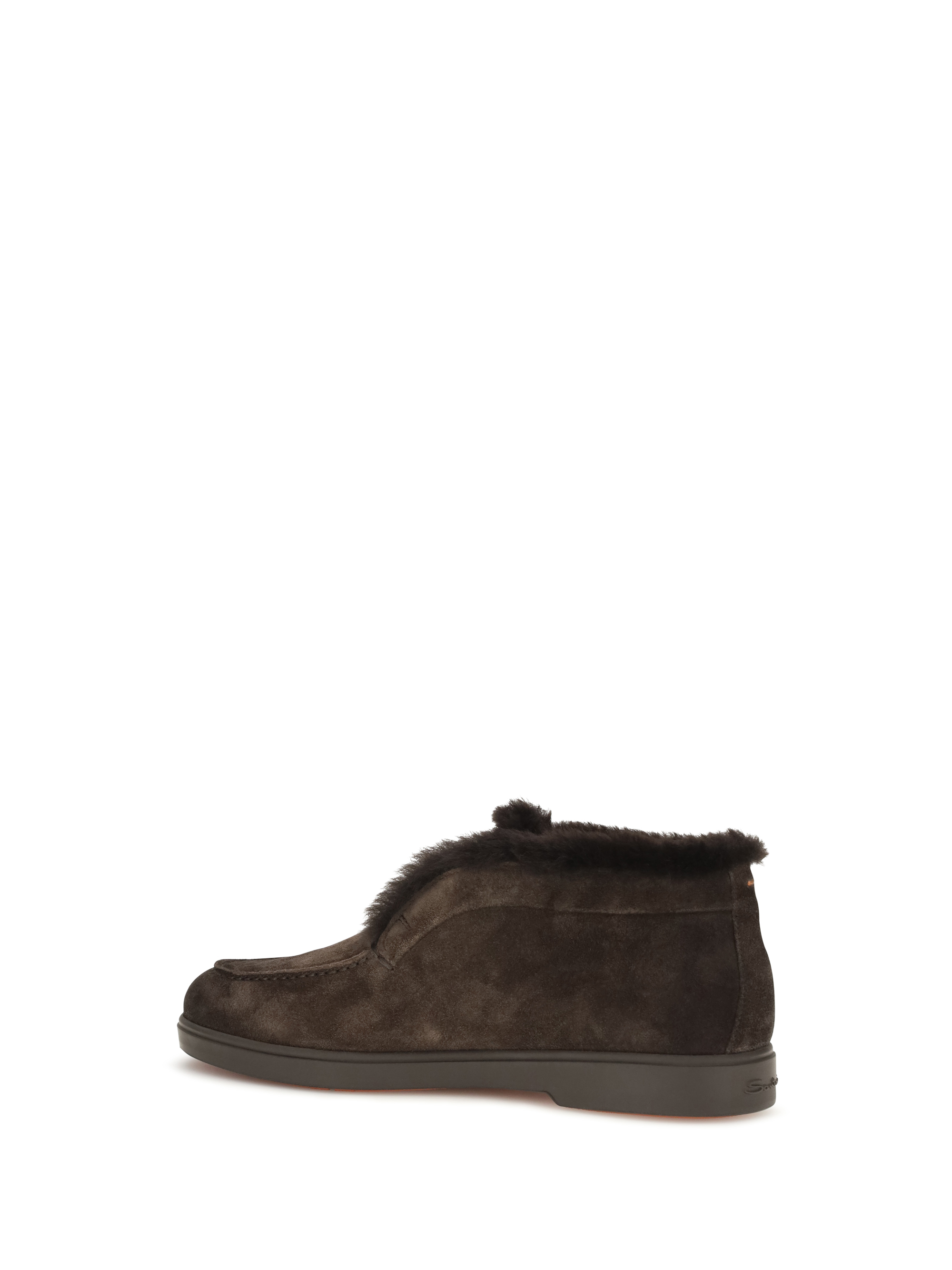 스웨이드 양털 앵클 부츠