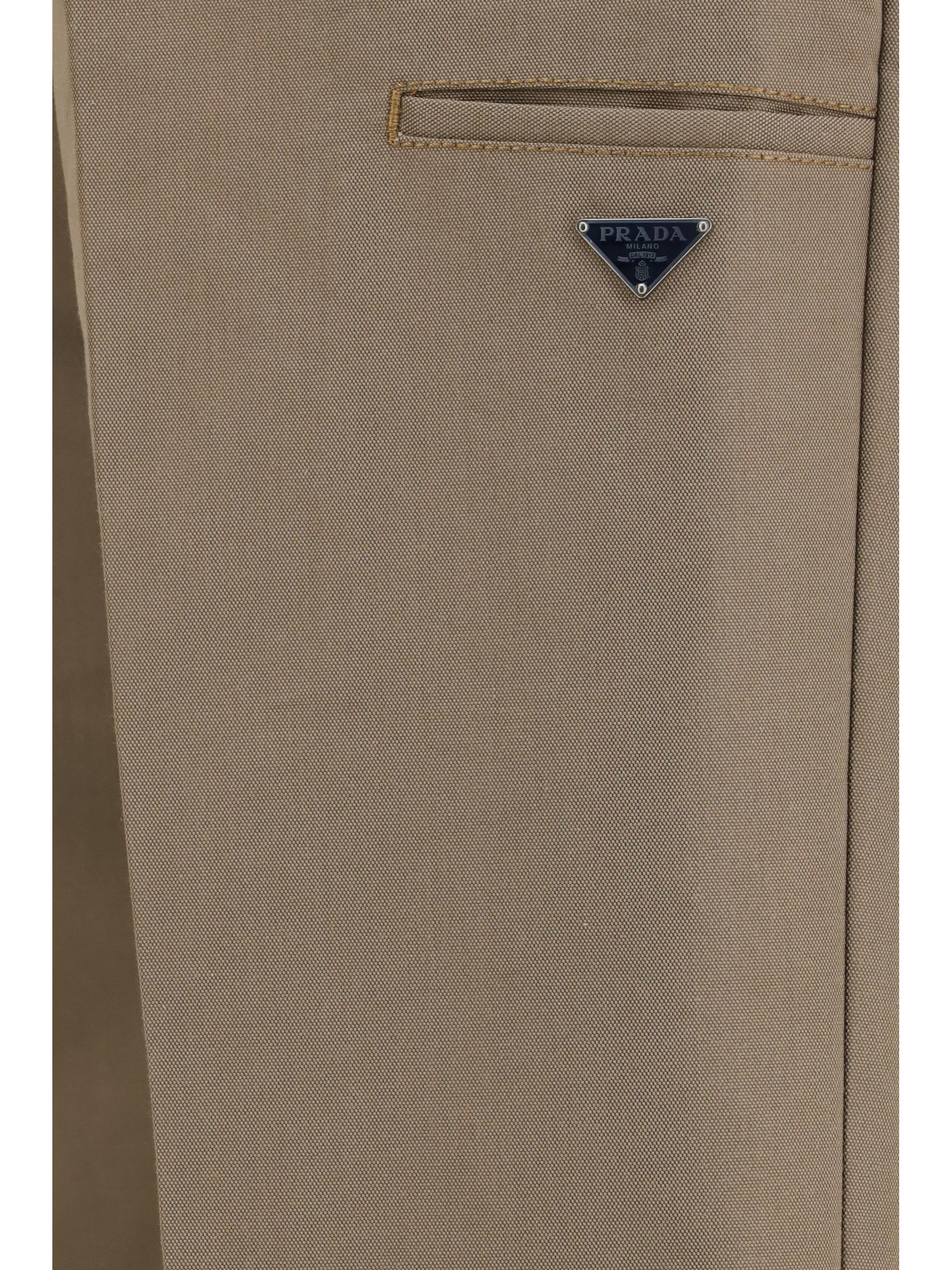 캔버스 소재의 기능성 와이드 팬츠