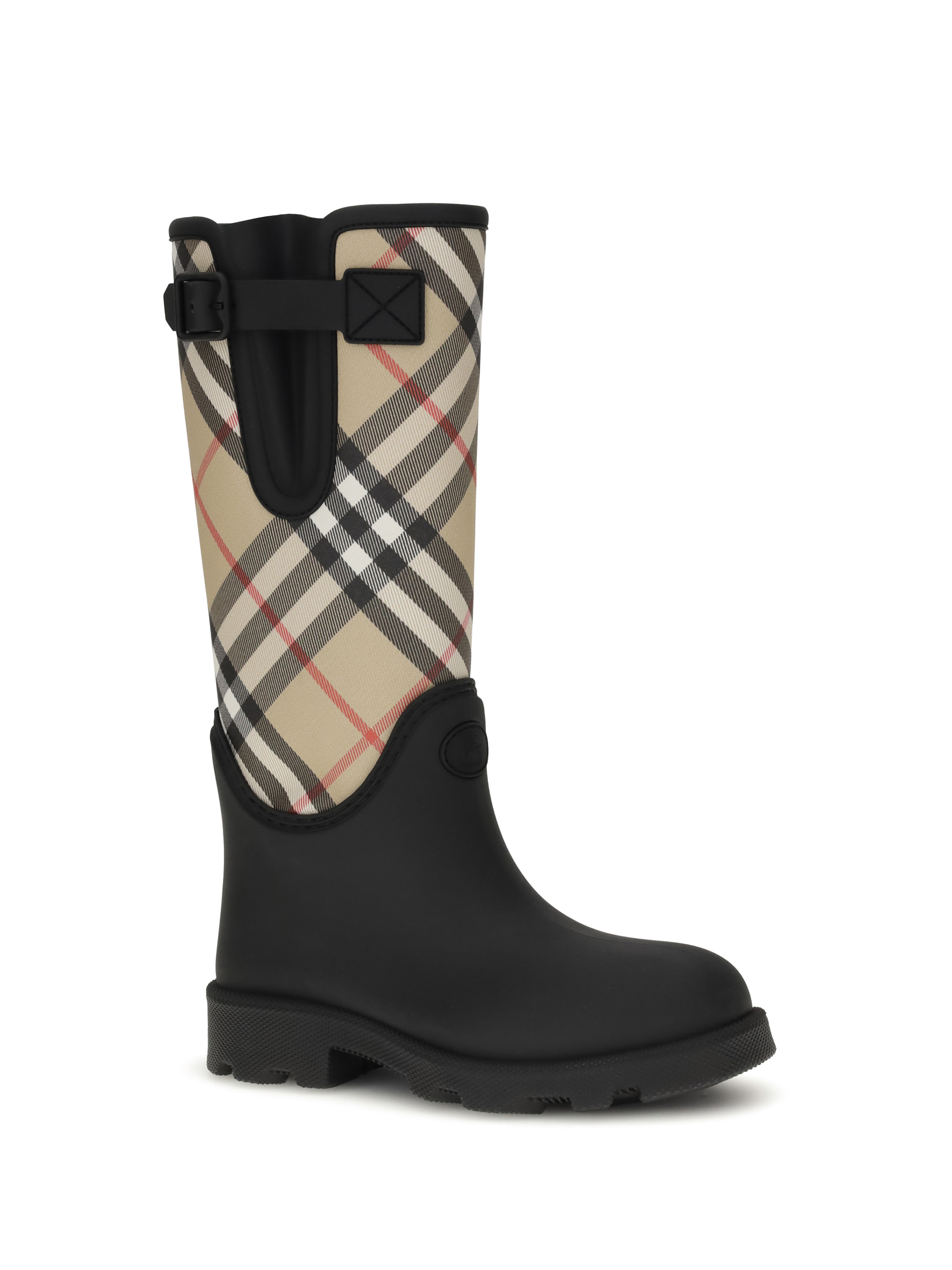 마쉬 스탬프 고무 하이 부츠
